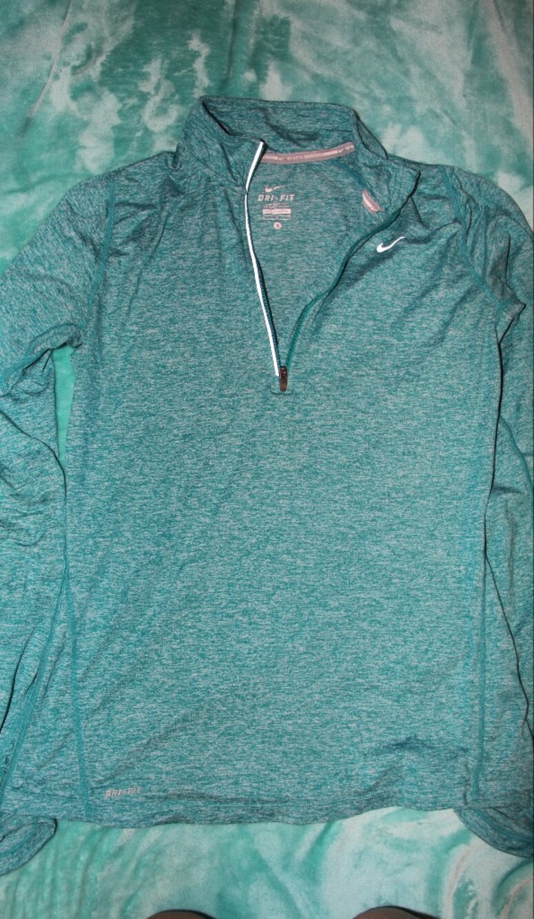 Women's Green Nike Quarter Zip